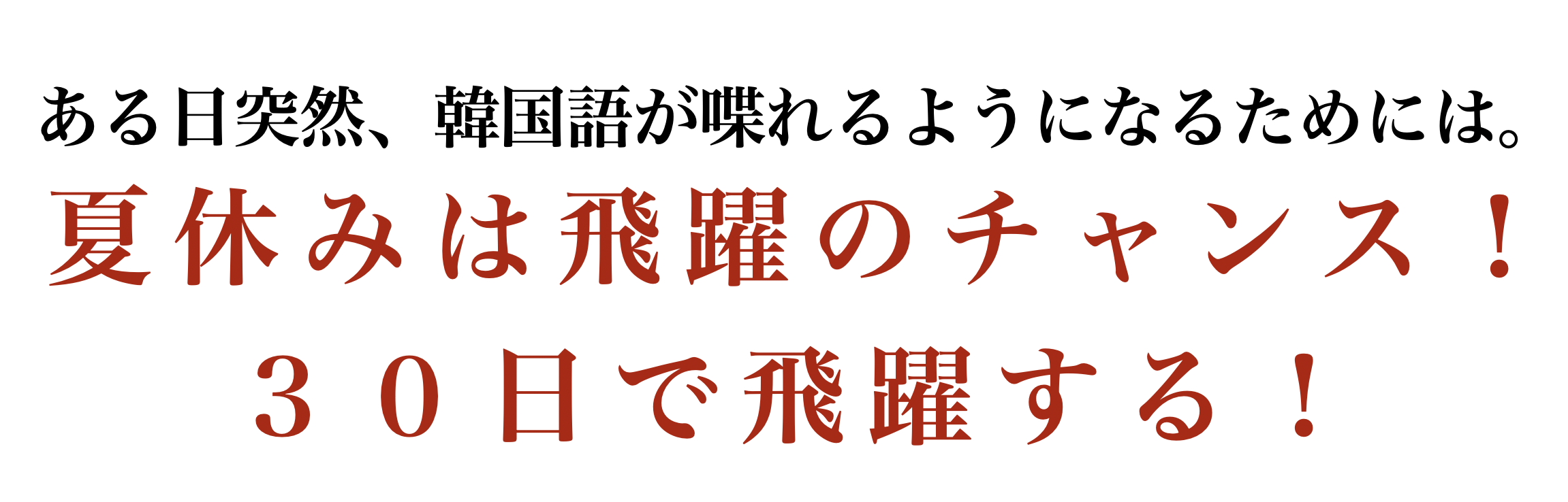 中高大学生のための夏休みオールインワン韓国語講座 30日間プログラム ミレ韓国語学院